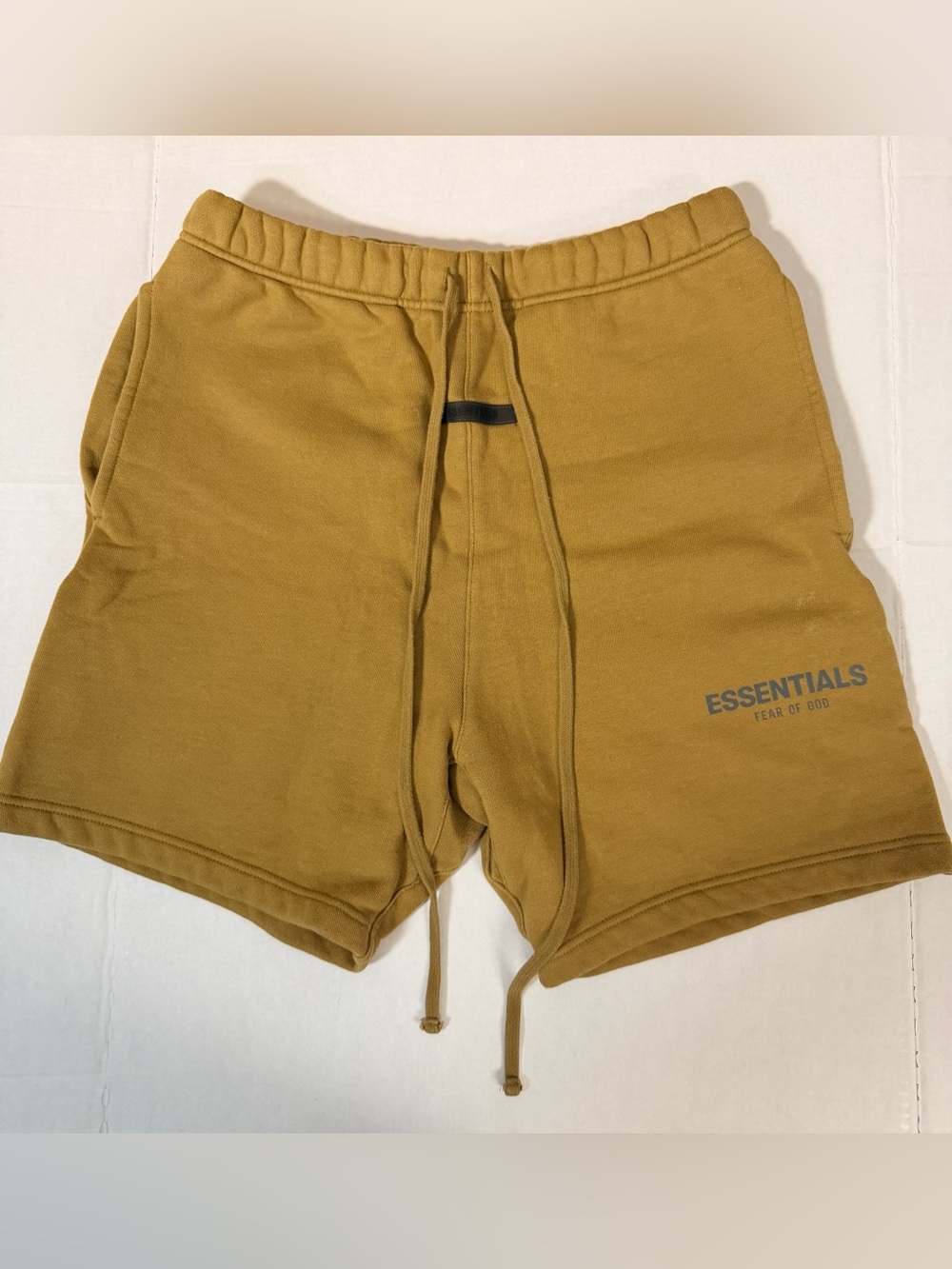 ESSENTIALS FEAR OF GOD Brown Mustard Fleece Shorts Size S